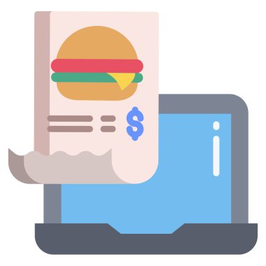 Fatura. Web simgesi basit illüstrasyon