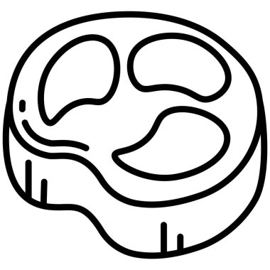 Biftek, web simgesi basit tasarım