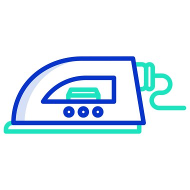 Ütü yapıyorum. Web simgesi basit illüstrasyon