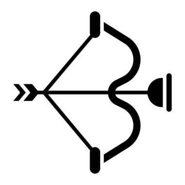 Ok ve yay. Web simgesi basit illüstrasyon