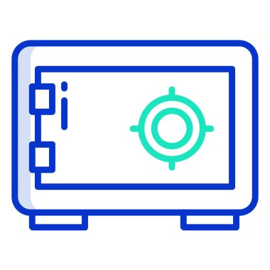 Güvenli. Web simgesi vektör illüstrasyonu