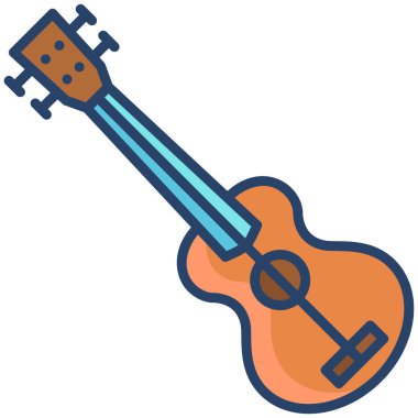 Ukelele web simgesi basit vektör illüstrasyonu