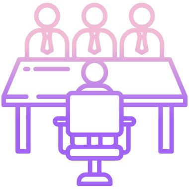 Toplantı. Web simgesi basit illüstrasyon