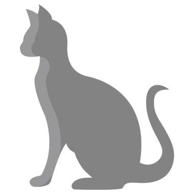 Kedi. Web simgesi basit illüstrasyon