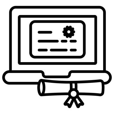 Eğitim. Web simgesi basit illüstrasyon