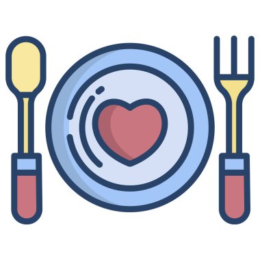 yiyecek ikonu vektör illüstrasyonu 