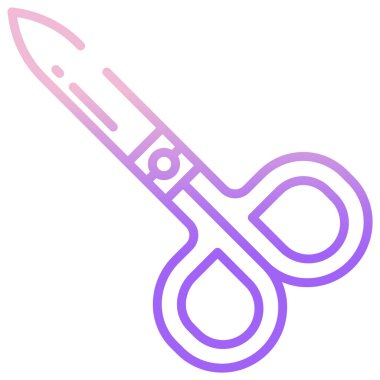 Makas web simgesi, vektör çizim 