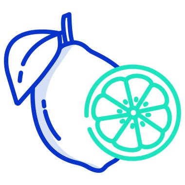 Limon web simgesi, vektör çizim