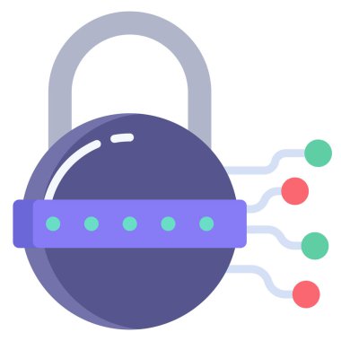 Şifre basit simge, vektör illüstrasyonu