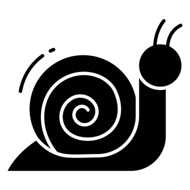 Salyangoz. Web simgesi basit illüstrasyon