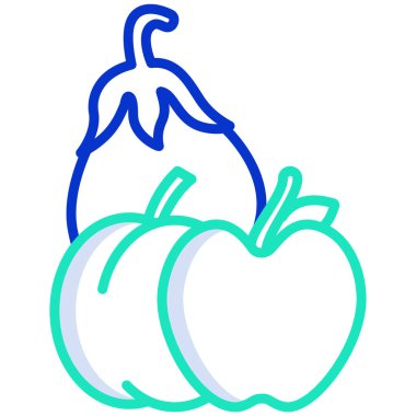 Sebze ağ simgesi basit vektör illüstrasyonu