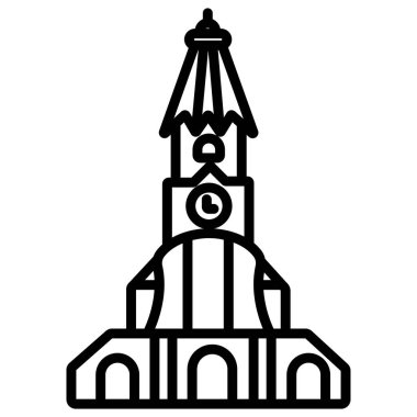 Kiliseye. Web simgesi basit illüstrasyon