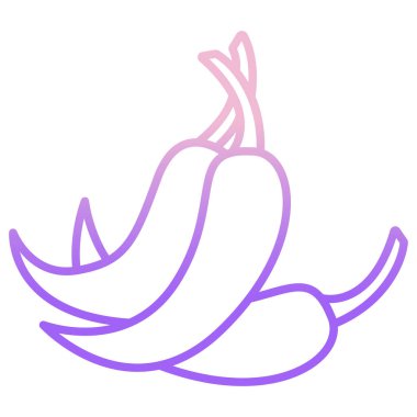 Pancar ikonu. Ağ için kırmızı biber vektör simgelerinin özet çizimi