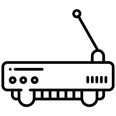 Yönlendirici ağ simgesi, vektör illüstrasyonu