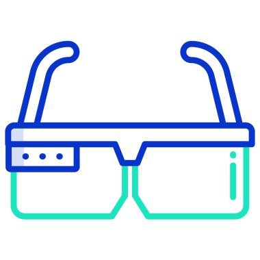 Beyaz arkaplanda Akıllı Gözlük simgesi