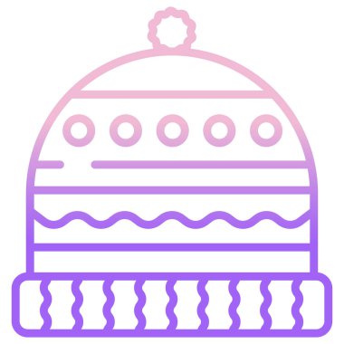 Beanie web simgesi, vektör illüstrasyonu