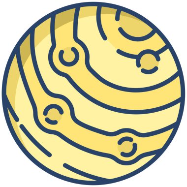 Gezegen. Web simgesi basit illüstrasyon