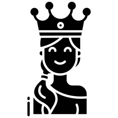 kadın web simgesi basit illüstrasyon