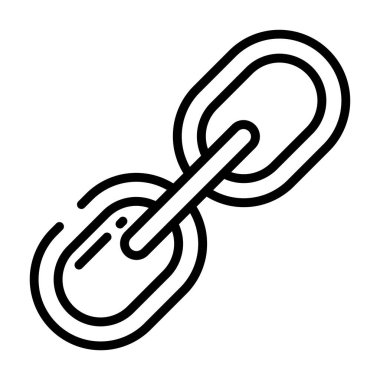 zincir ağ simgesi basit resimleme