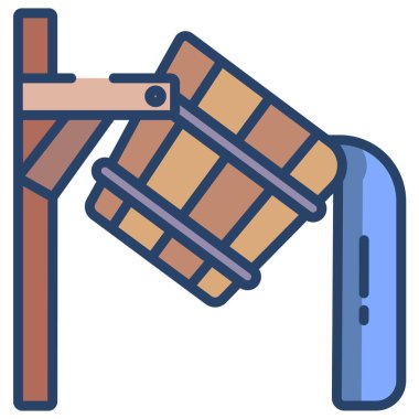  Duş web simgesi, vektör çizim 