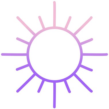 Güneş basit simgesi, vektör çizim