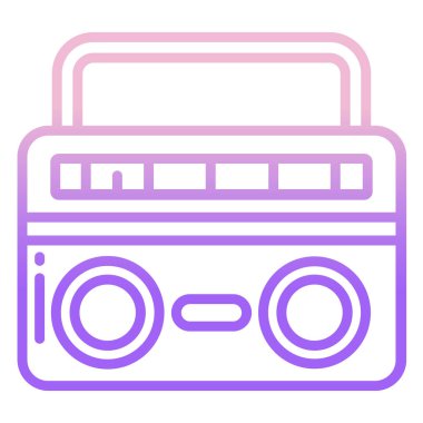 boombox simgesi vektör çizimi