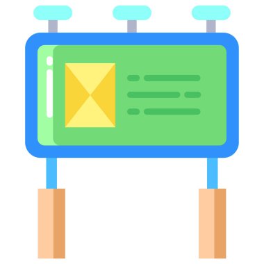 Billboard web simgesi, vektör çizim