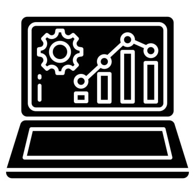 dizüstü bilgisayar simgesi, vektör illüstrasyonu