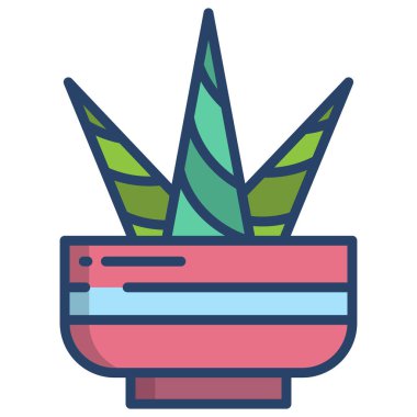 Bitki. Web simgesi basit illüstrasyon