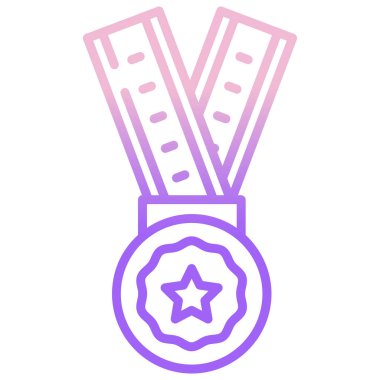 Madalya. Web simgesi basit illüstrasyon