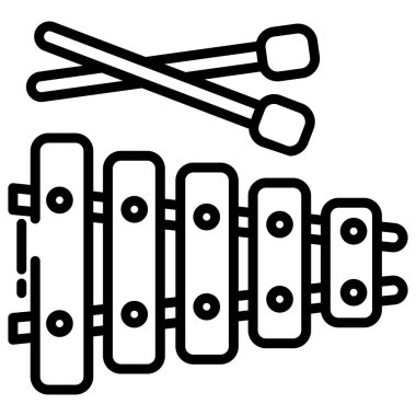 Müzik. Web simgesi basit illüstrasyon