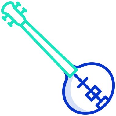 Basit vektör simgesi, Sitar illüstrasyonu