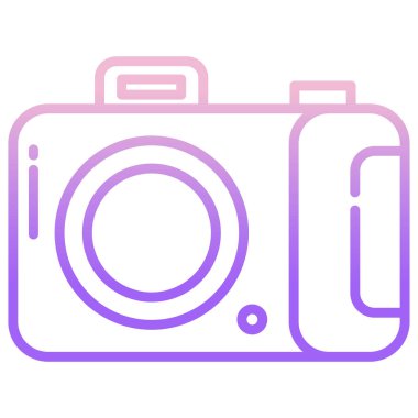 Kamera. Web simgesi basit illüstrasyon  