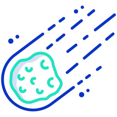 Basit vektör simgesi, göktaşının çizimi