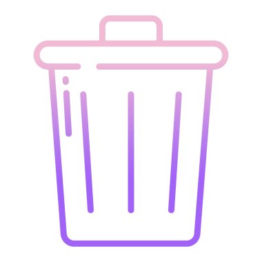 çöp basit simgesini, vektör çizim