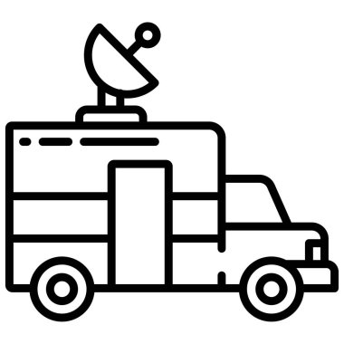 Kargo kamyonu. Basit illüstrasyon