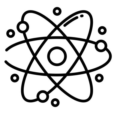 Basit vektör simgesi, atomun çizimi