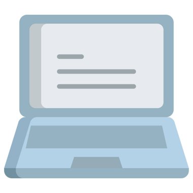 dizüstü bilgisayar simgesi, vektör illüstrasyonu