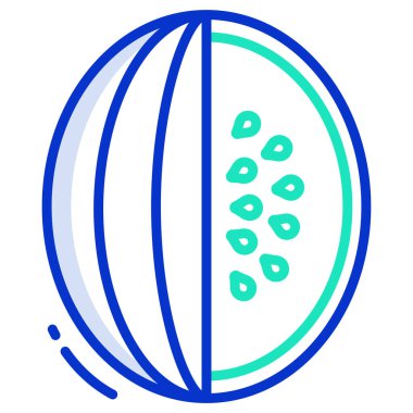 Karpuz simgesi vektör illüstrasyonu