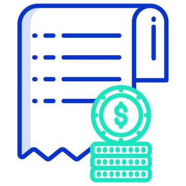 Fatura. Web simgesi basit illüstrasyon