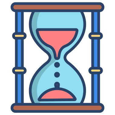 Kum saati. Web simgesi basit illüstrasyon