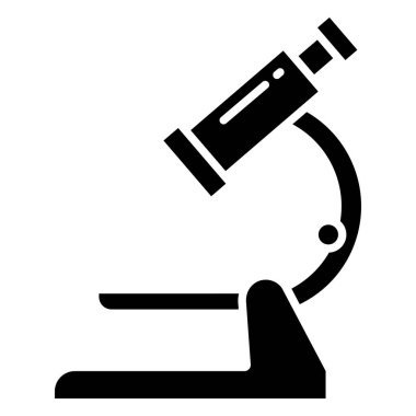 Mikroskop. Web simgesi basit illüstrasyon