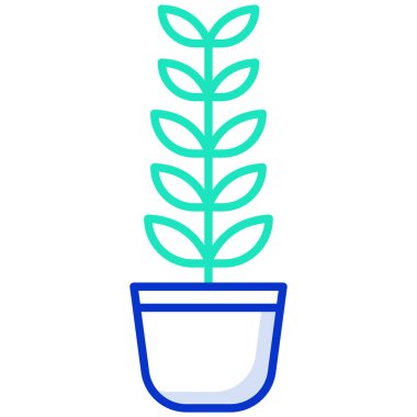 Bitki. Web simgesi basit illüstrasyon