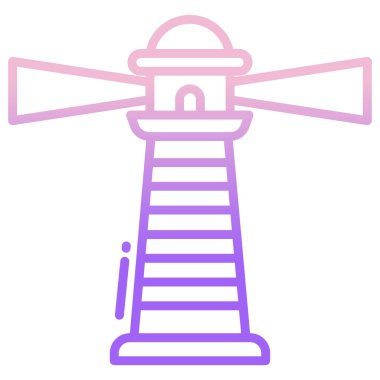 deniz feneri web simgesi, vektör illüstrasyonu