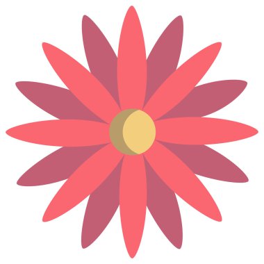 Çiçek. Web simgesi basit illüstrasyon