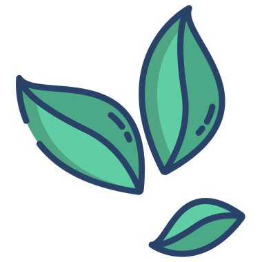 Yaprak. Web simgesi basit illüstrasyon