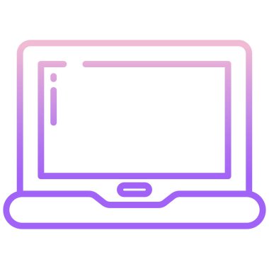 dizüstü bilgisayar simgesi, vektör illüstrasyonu