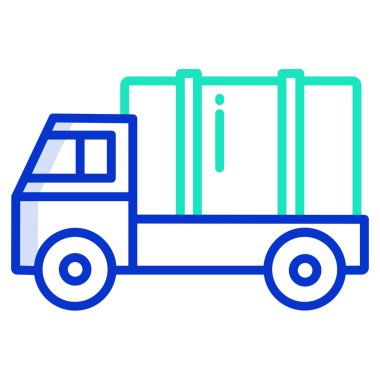 kamyon web simgesi basit illüstrasyon