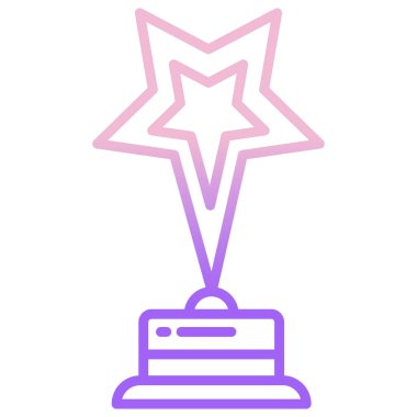 Beyaz arkaplanda basit vektör yıldız ödül simgesi