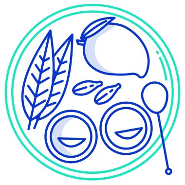 Sağlıklı beslenme için arka planın vektör çizimi.